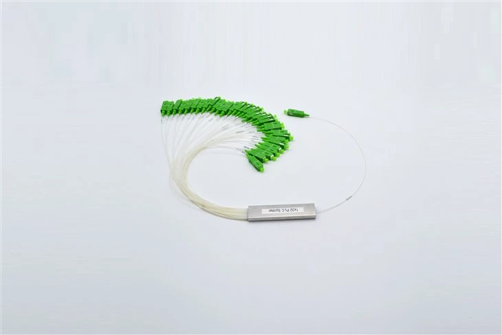 1X32 PLC Fiber Splitter, Stålrør, Bare Fiber 250μm, SC APC, Singlemode