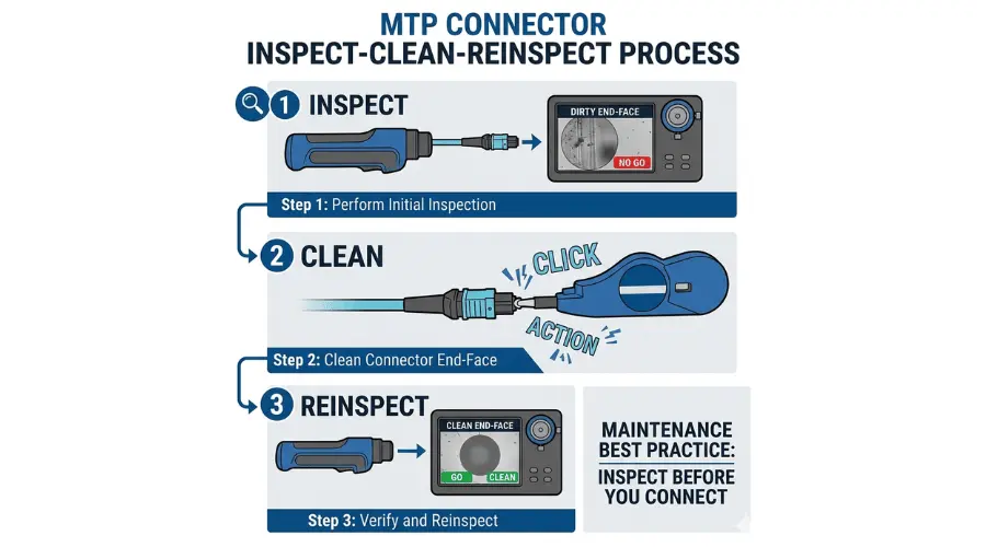 Decision flowchart for selecting the right MTP connector for a fiber link design Decision flowchart for selecting the right MTP connector for a fiber link design